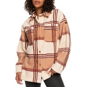 Roxy Women's Next Adventure Oversized
Fleece Shacket Jacket